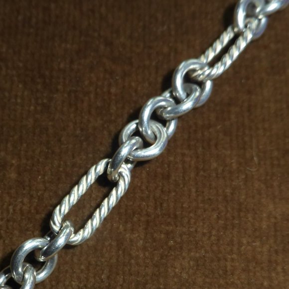 DAVID YURMAN Y2k 34” twisted oval and round link SS and Gold FIGARO chain - Picture 3 of 5